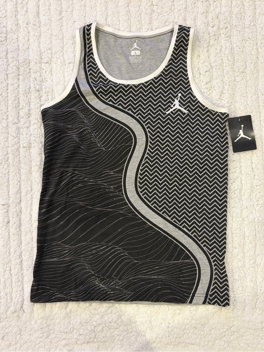 Jordan Black & Gray Graphic Tank Top